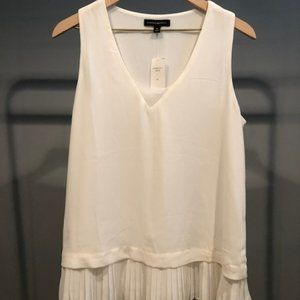 Banana Republic Cream Sleeveless Top with Pleats